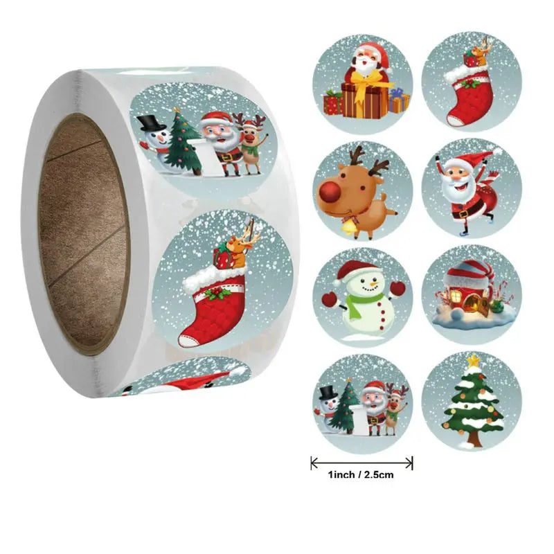 Christmas Gift Stickers Roll
